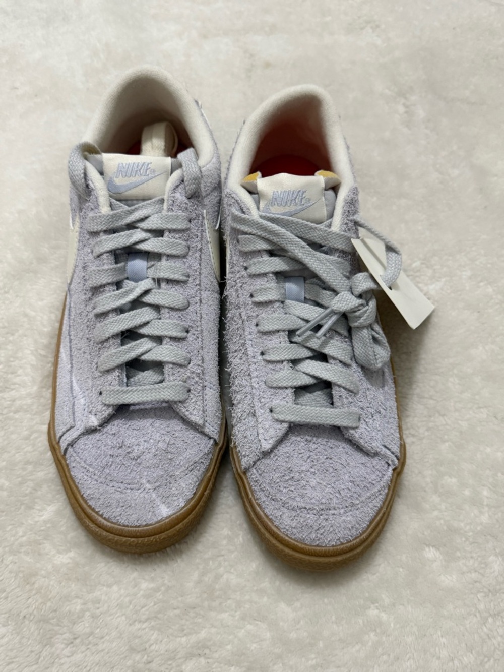 Nike Women's Light Lavender Terry Cloth Sneakers with Gum Sole